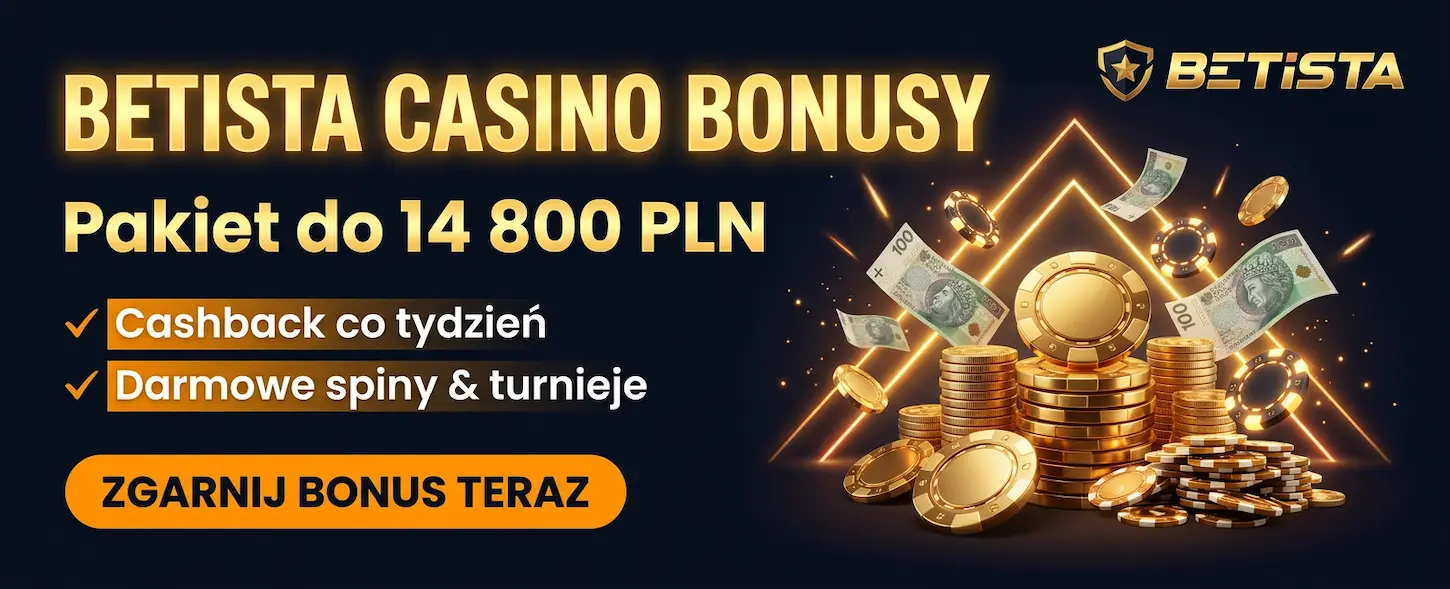 Betista Casino bonusy – pakiet powitalny do 14 800 PLN, cashback i darmowe spiny dla graczy w Polsce.