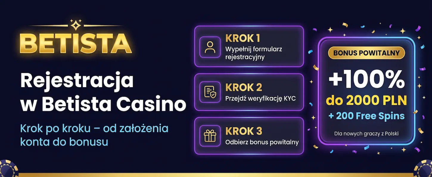 Betista Casino rejestracja – przewodnik jak założyć konto, przejść KYC i odebrać bonus powitalny.